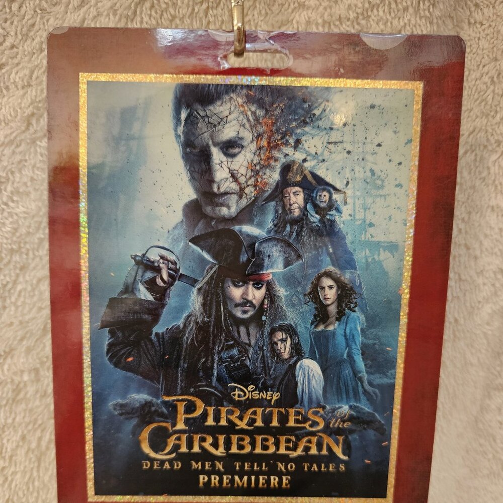 Pirates Caribbean world premiere 2017 Hollywood original guest pass ticket Depp